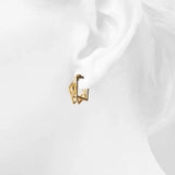 Bullion Gold Aligania Hoop Gold Layered Earrings