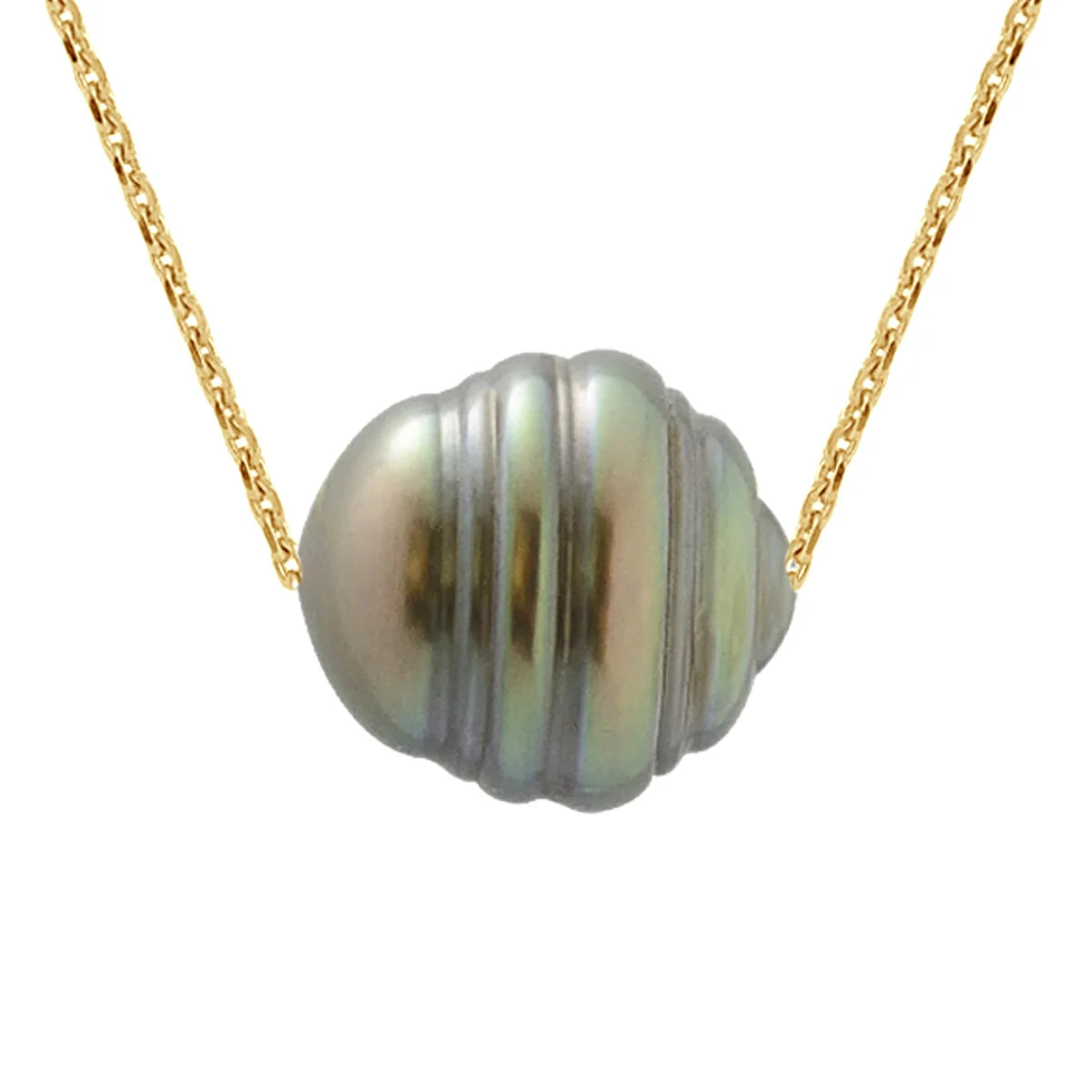 Necklace Prestige Tahitian Pearl Yellow Gold 11-12mm