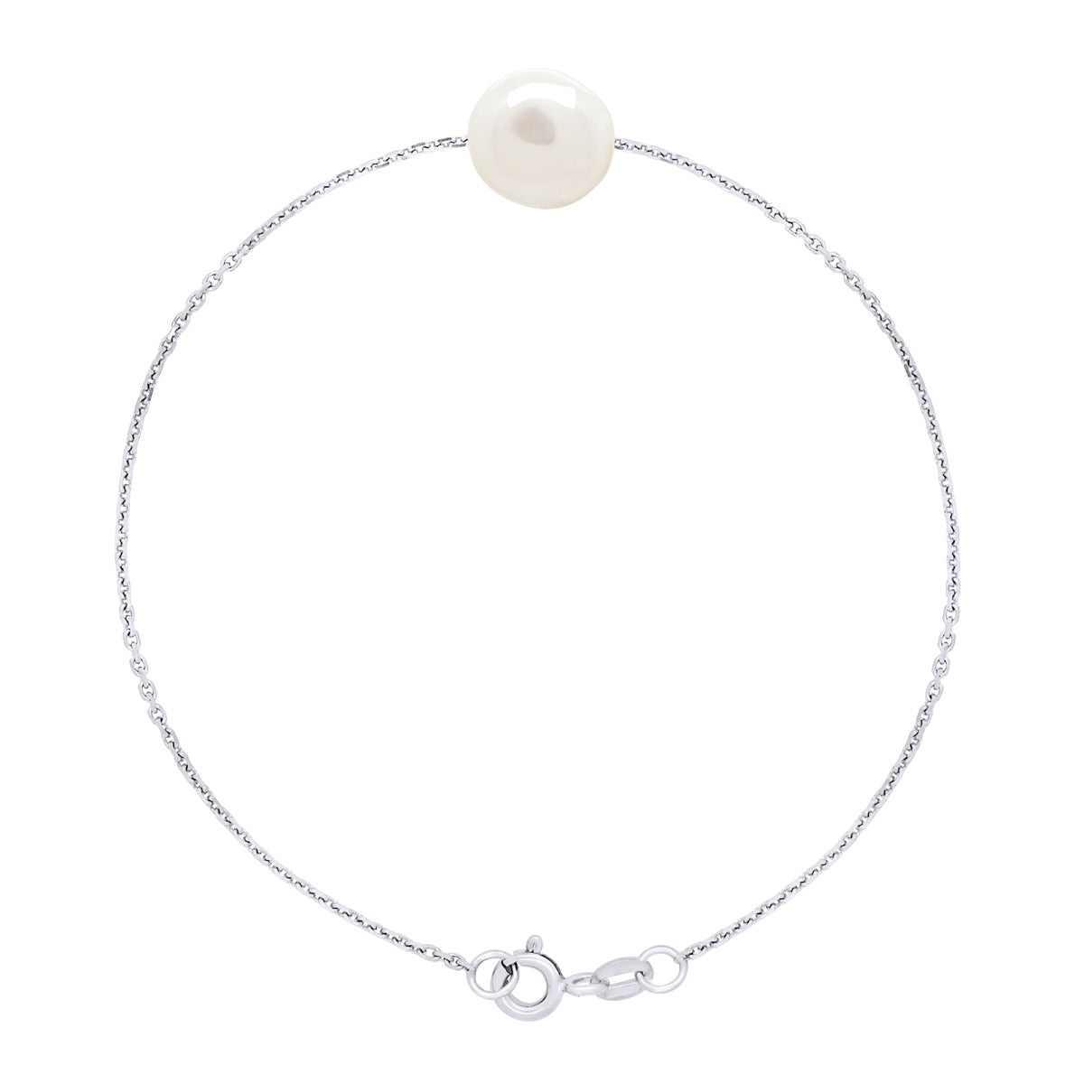 Bracelet Real Cultured Freshwater Pearl Baroque 10-11 mm - Natural Pearl White - Longueur 18 cm