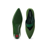 Princess Crystal Strap Mary Jane Wedges - Green