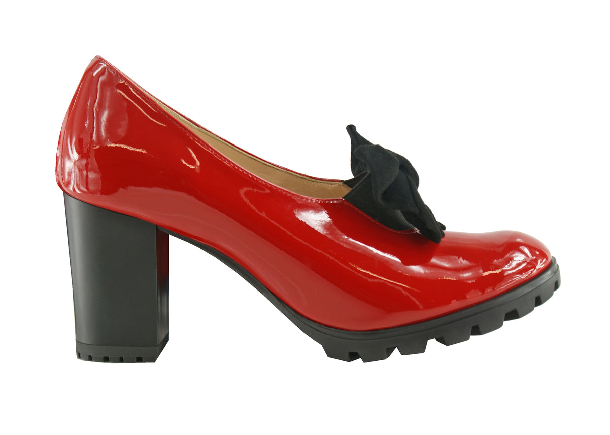 Bosccolo Womens Pumps - Red Lacquered