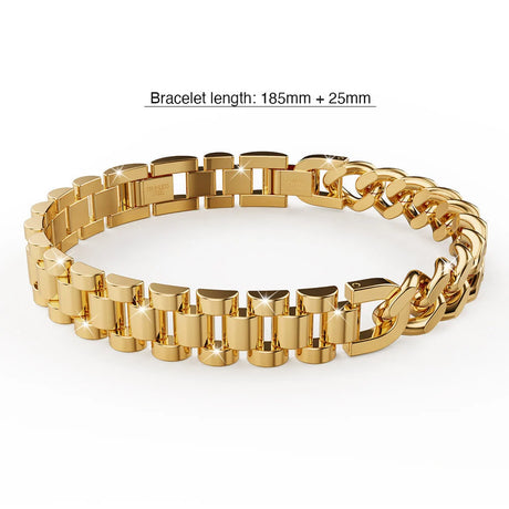 Bullion Gold Lapse Gold Layered Stainless Steel Bracelet