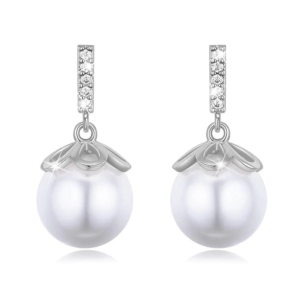 Bullion Gold Kiara Pearl Drop Earrings