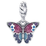 Solid 925 Sterling Silver Majestic Butterfly Pandora Inspired Bead Charm