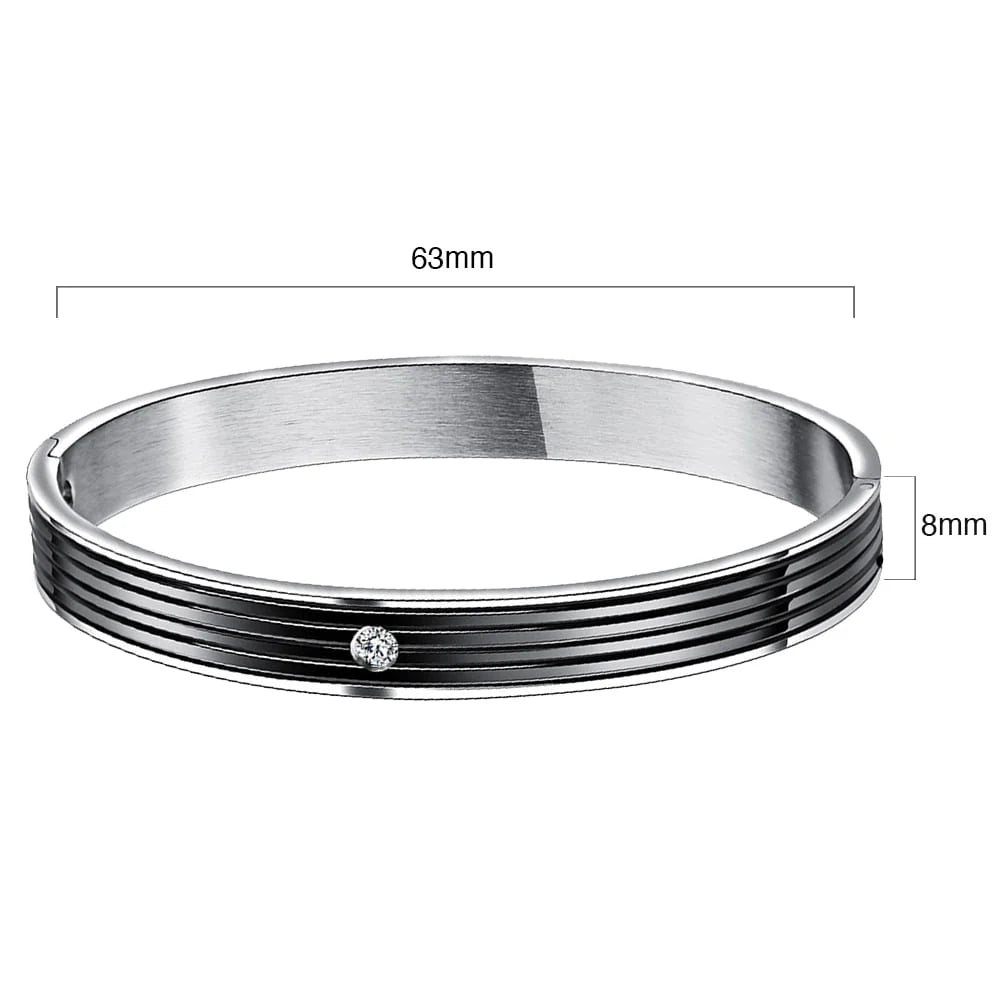 Bullion Gold Ridge Design Bangle 8mm