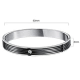 Bullion Gold Ridge Design Bangle 8mm