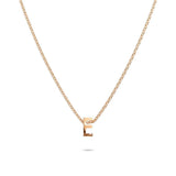 Bullion Gold Initials Brick Alphabet Letter Necklace Rose Gold Layered Steel Jewellery