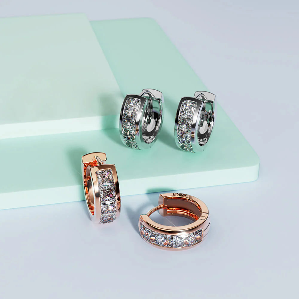 Krystal Couture Huggie Earrings Embellished with SWAROVSKI Crystals