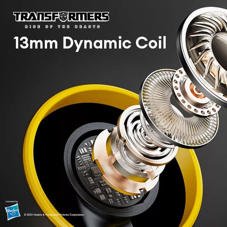 Transformers TWS Wireless Earbud Earphones Bluetooth V5.3 Noise Reduction TF-T12 - Black