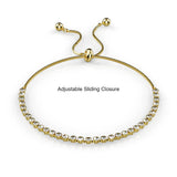 Krystal Couture Tia Gleam Pull-Tie Tennis Bracelet