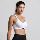 Full Support High Impact Padded Sports Bra - White