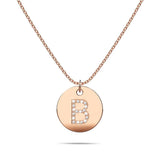 Bullion Gold Initials Fabulous Alphabet Letter Necklace Rose Gold Layered Steel Jewellery