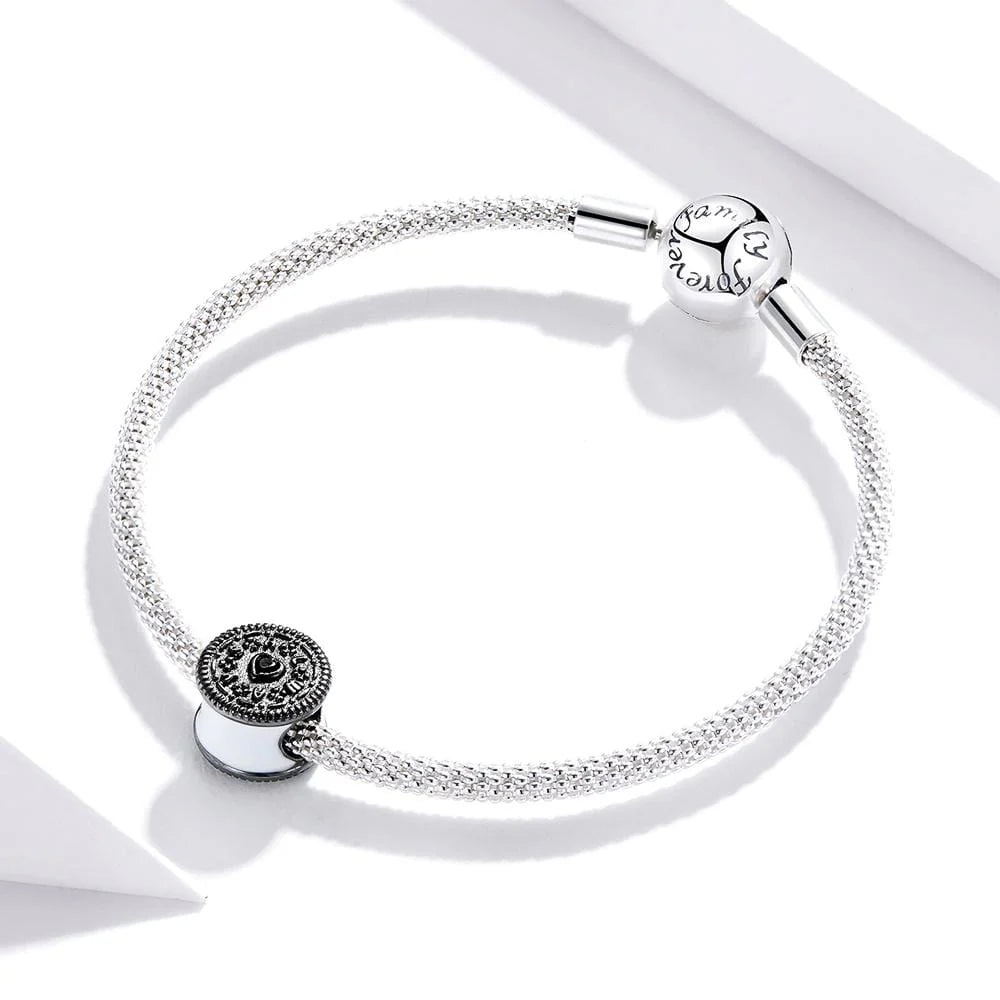 Solid 925 Sterling Silver ALWAYS Chocolate Biscuit Pandora Inspired Charm