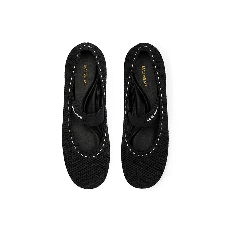 Fishnet Mary Jane Pumps - Black