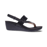 Revere Honolulu Back Strap Wedge - Onyx/Black Lizard