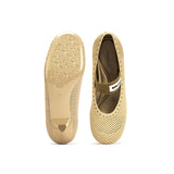 Fishnet Mary Jane Pumps - Beige