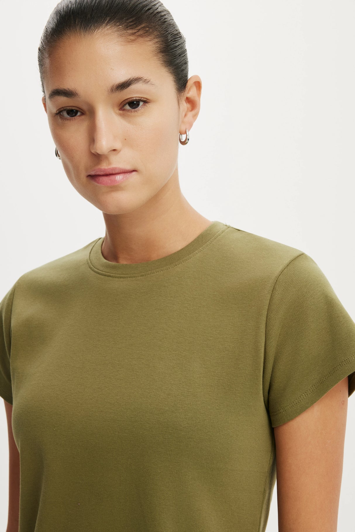 Cotton On Women's 90 S Baby Tee - Cactus Green