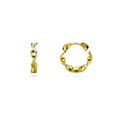 Solid 925 Sterling Silver Hypnotic Twist Hoop Earrings in Gold Vermeil