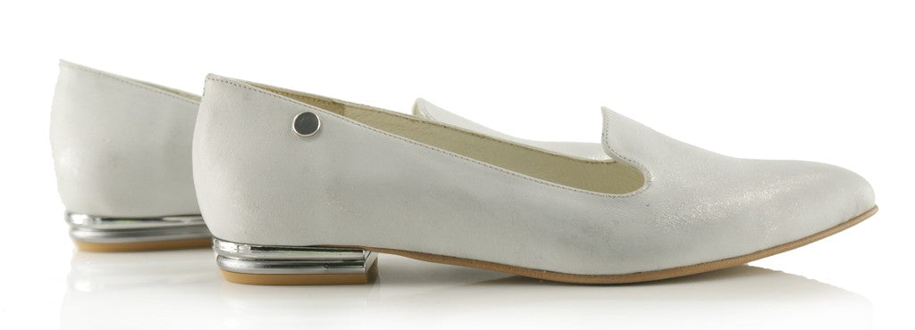 Bosccolo Womens Moccasin Lords - Silver Metalic