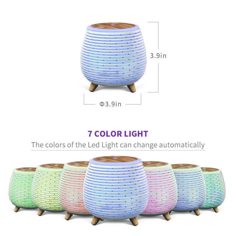 TODO 100Ml Humidifier Aromatherapy Diffuser 7 Colour Led Ultrasonic Mist - White