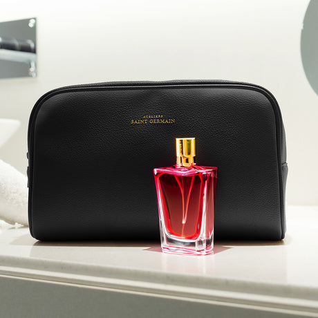 SAINT AMAND - Single Compartment Toilet Bag - BLACK