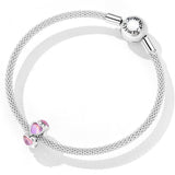 Solid 925 Signature Silver Puffy Hearts Charm