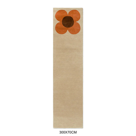 Orla Kiely Flower Placement Pumpkin - Ecru 158203 Runner Rug