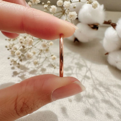 Bullion Gold Rheda Classic Tubular Ring in Rose Gold