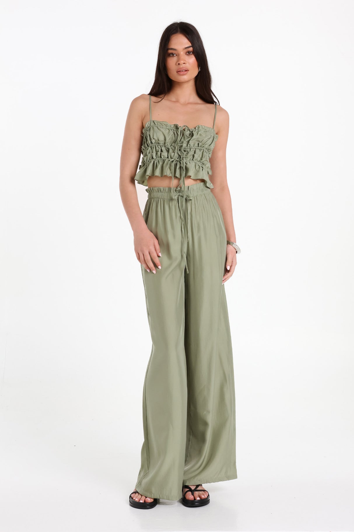 Lost In Lunar Women's Florence Pants - Dark Sage