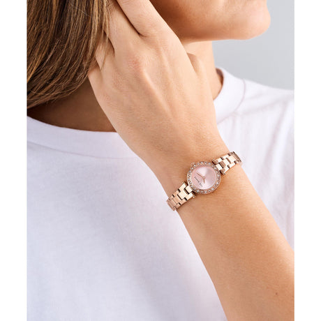 Ted Baker Womens Jolyye Crystal 24mm Rose Gold-Tone Bracelet Watch