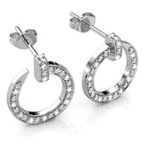 Boxed Dazzling Paradigm in Circle White Gold Set Embellished with SWAROVSKI® Crystals