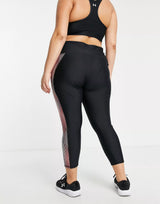 Under Armour Plus Heatgear Leggings With Side Panel In Black