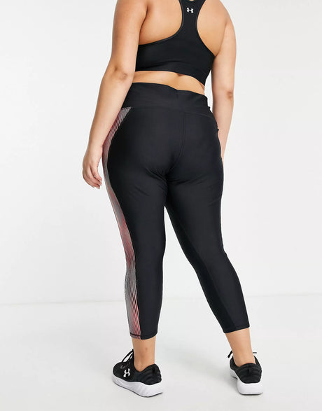 Under Armour Plus Heatgear Leggings With Side Panel In Black