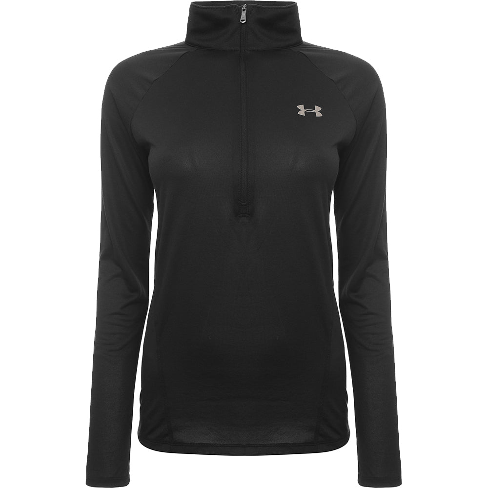 Under Armour Tech 1/2 Zip Long Sleeve Top In Black