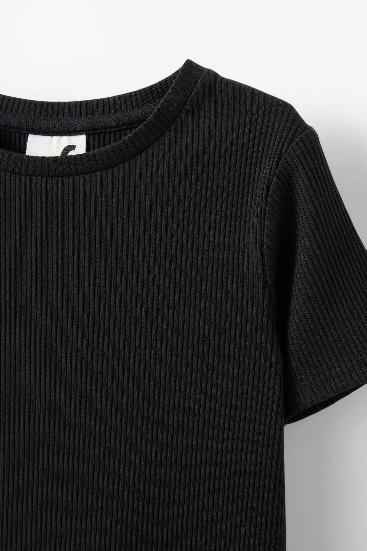 Cotton On Kids Girls Fitted Short Sleeve Essential Tee - Black