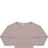Puma Ribbed Wrap Top In Storm Grey