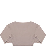 Puma Ribbed Wrap Top In Storm Grey