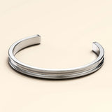 Bullion Gold Lisa Luxe Cuff Bangle White Gold