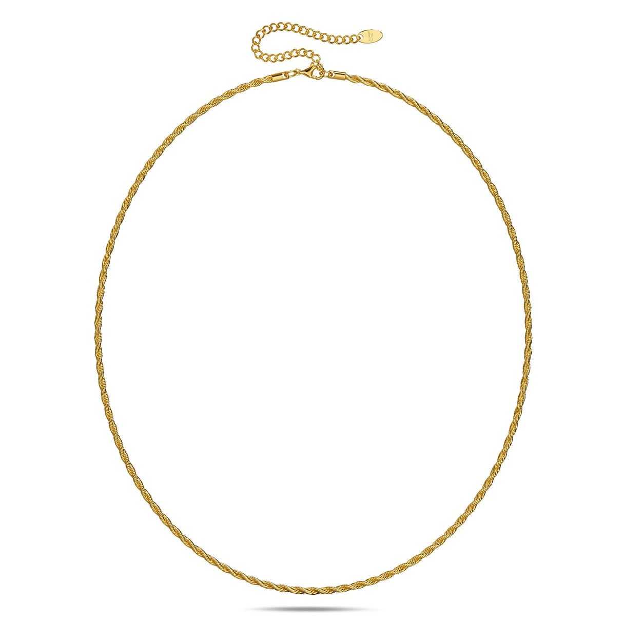 Bullion Gold Rope Link Chain Gold Plated Necklace