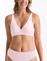 Ambra Refined Rib Plunge Bra - Shell