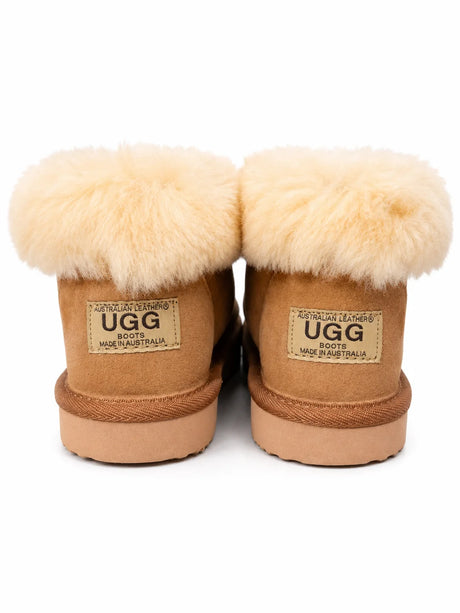 Australian Leather Ugg Classic Fur Cuff - Chestnut - AU3-4