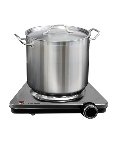 TODO 1500W Portable Hotplate Electric Cooktop Single Stainless Steel