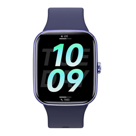 Bluetooth Smart Watch 1.96" TFT Touch Screen Temperature Heart Rate Blood Pressure BT 5.0 - Blue