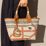 Colorful Abstract Top Handle Bag - Stripe