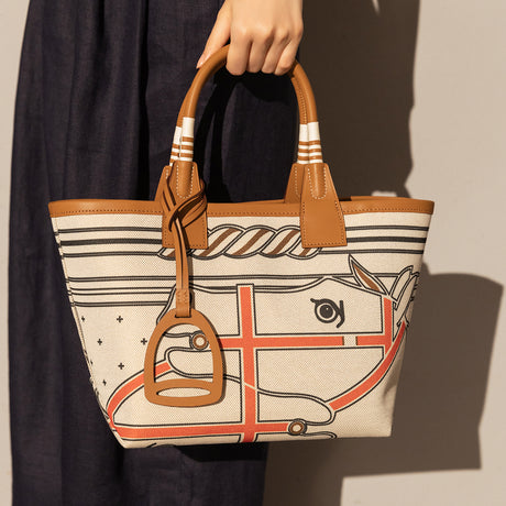 Colorful Abstract Top Handle Bag - Stripe