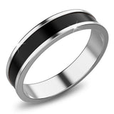Bullion Gold Ceres Timeless Ring Black Enamel Ring in Silver