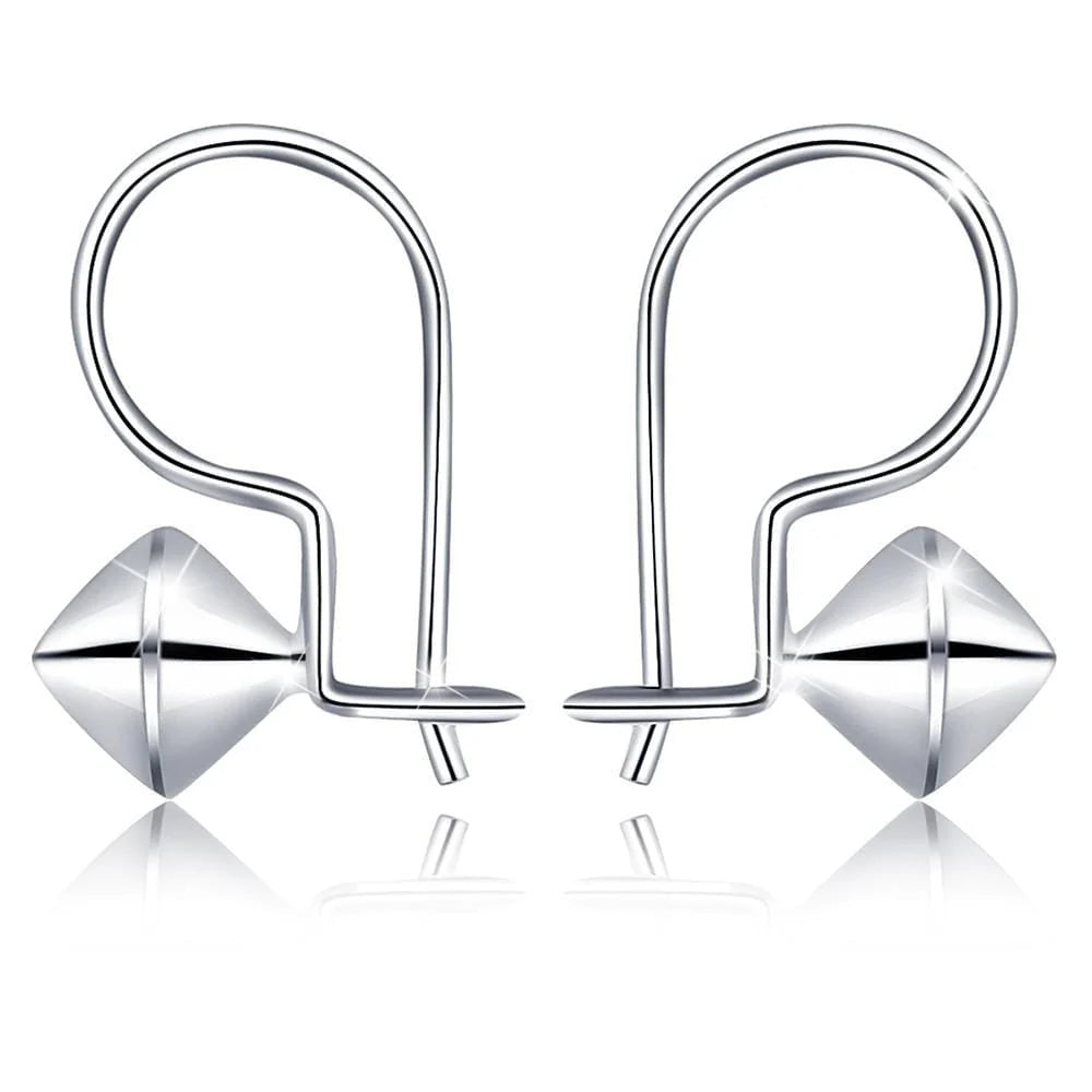 Solid 925 Sterling Silver Go Forward Earrings