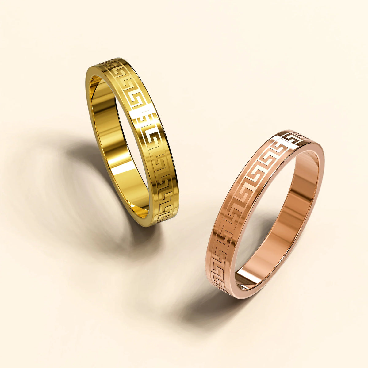 Bullion Gold Javaid Meander Ring in Rose Gold