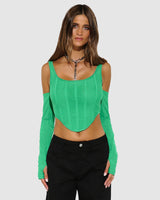 BY.DYLN Aria Corset - Green