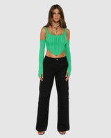 BY.DYLN Aria Corset - Green